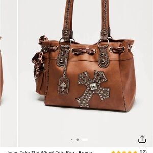 Fashion Nova Brown Tote Bag
